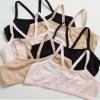 Rene Rofe Girls' Training Bra - 6 Pack 4-Way Stretch Spaghetti Strap Unpadded Bralette Starter Bras for Girls (7-14), Size 14, Black/Nude/Blush view 3