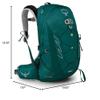 Osprey Tempest 9L Women's Hiking Backpack with Hipbelt, Jasper Green, WXS/S view 3