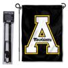 Appalachian State Mountaineers Black Garden Flag with Pole Stand Holder view 1