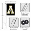 Appalachian State Mountaineers Black Garden Flag with Pole Stand Holder view 3