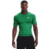 Under Armour Men's Armour HeatGear Compression Short-Sleeve T-Shirt, Team Kelly Green (305)/White, X-Large view 1