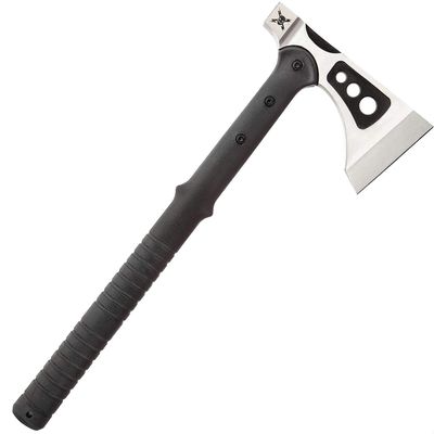 M48 Woodsman Axe with Sheath 2Cr12 Cast Stainless Steel Head, Black Oxide Coating, Nylon Fiber Handle, Nylon Belt Sheath Ideal Camping Companion Tool - 15 1/2" Overall