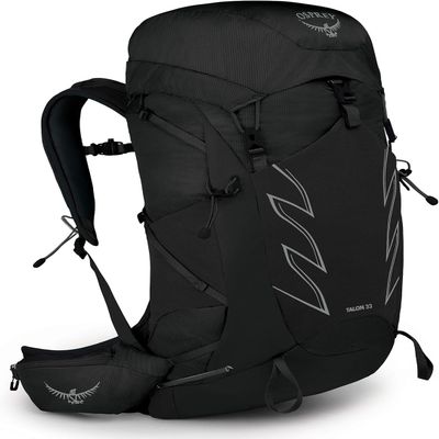 Osprey Talon 33L Men's Hiking Backpack with Hipbelt, Stealth Black, Large/X-Large