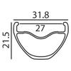 Origin8 Rim Or8 29 622X27X22 Bolt Alloy MTB Tbls 32 Disc Bk (K) view 2