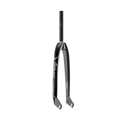 Box One XL Pro Lite Carbon Fork for Larger Sized Racers 1-1/8 inch 7000 Series Aluminum Steerer Tube Larger Sized Racers 10mm Axle Cold Forged Dropouts 32 mm Offse | Black 24 X 10mm