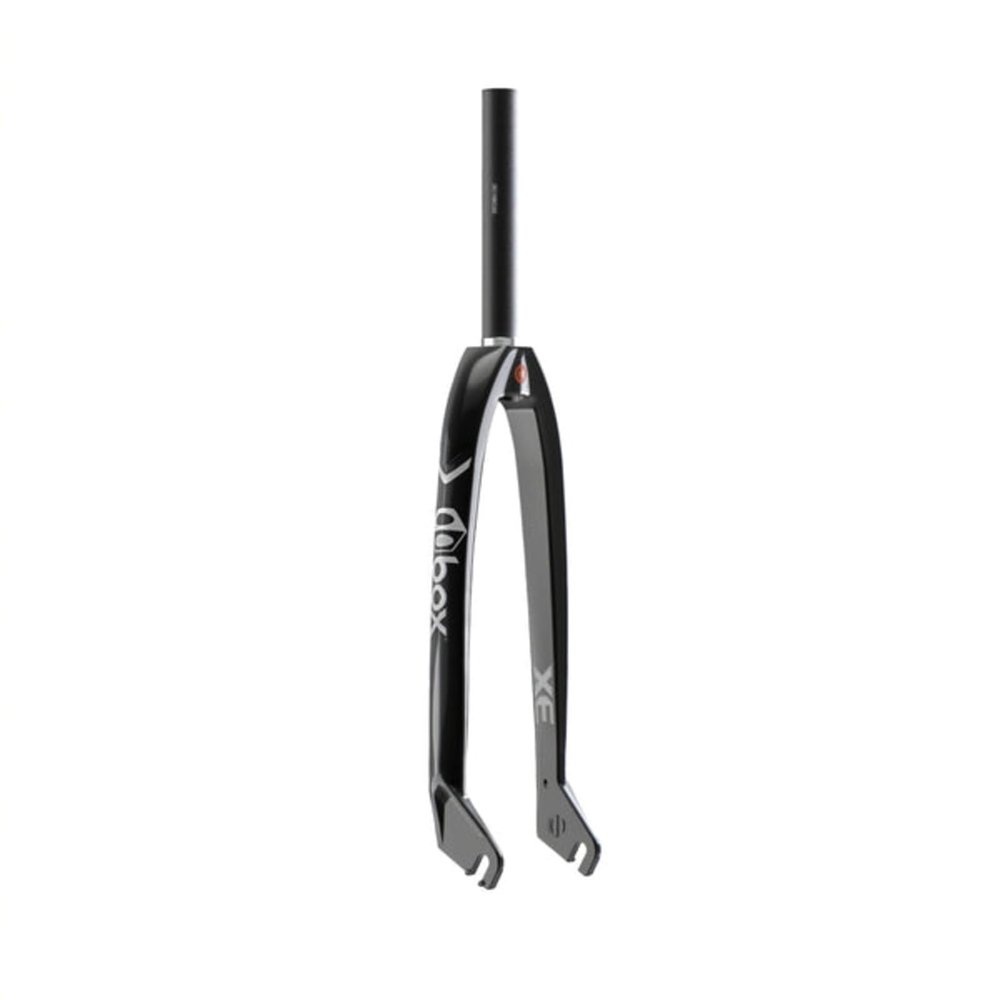 Box One XL Pro Lite Carbon Fork for Larger Sized Racers 1-1/8 inch 7000 Series Aluminum Steerer Tube Larger Sized Racers 10mm Axle Cold Forged Dropouts 32 mm Offse | Black 24 X 10mm