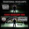 STKR Concepts FLEXIT Headlamp PRO 6.5-650 lumens- Low Profile, Comfort fit Design with 240-degree Halo Lighting, Black, one Size fits All view 3