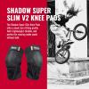 Shadow Super Slim V2 Knee Pads - BMX and Mountain bike Knee pads Optimal Performance & Protection - Lightweight & Flexible - Evo-Guard Inner Pad - Strong & Durable - Elastic Hook & Loop Closures - X Small view 2