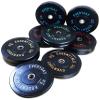 BalanceFrom Color Coded Black Olympic Bumper Plate Weight Plate with Steel Hub, 25LB Pair view 4