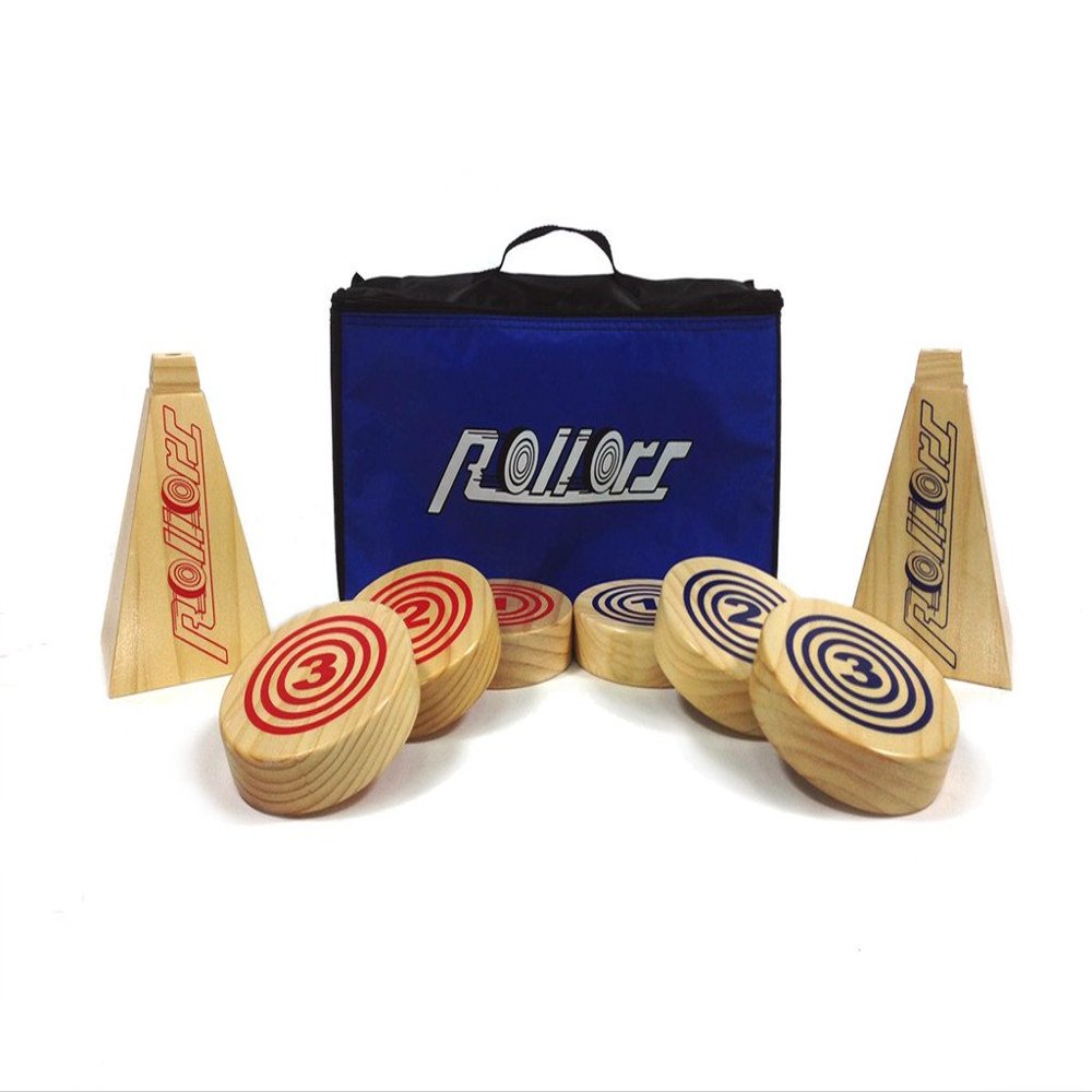 Rollors Game & Expansion Pack - 12 Total Playing Disks - The #1 Lawn Game for Summertime Fun, Tailgating, Camping, Parties, BBQs, Picnics & Beach Days