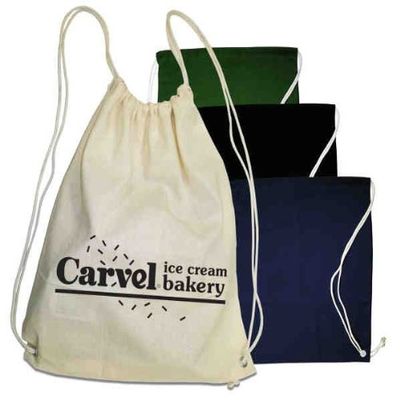 Superbagline QSB59 Natural Cotton Drawstring Backpack - Pack of 25