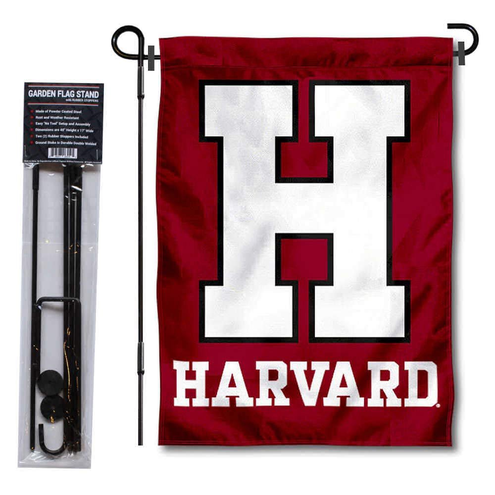 Crimson Logo Garden Flag with Stand Holder