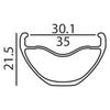 Origin8 Rim Or8 29 622X30X22 Bolt Alloy MTB Tbls 32 Disc Bk (K) view 2