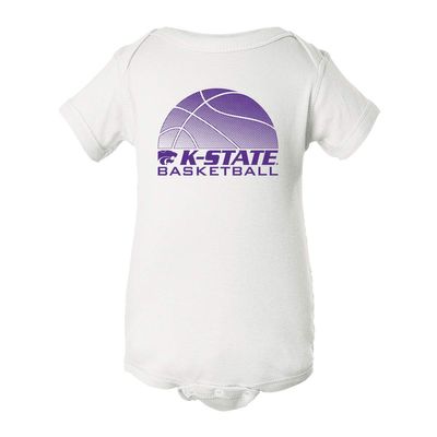 CornBorn K-State Wildcats Baby Bodysuit - K-State Basketball - White - 12M