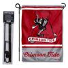 Alabama Crimson Tide Vintage Retro Throwback Garden Flag with Stand Holder view 1