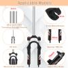 BUCKLOS 20 inch Coil Folding Bike Suspension Fork, Travel 50mm 28.6mm Threadless Straight Tube QR 9mm Crown Lockout Disc Brake Front Forks view 2