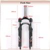 BUCKLOS 20 inch Coil Folding Bike Suspension Fork, Travel 50mm 28.6mm Threadless Straight Tube QR 9mm Crown Lockout Disc Brake Front Forks view 4