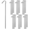 MySit 9" Tent Stakes, Metal Inflatables Stakes 60 Pack, Heavy Duty Galvanized Tent Stakes Metal, Tent Pegs Ground Trap Camping Stakes for Inflatables, Outdoor Decorations view 1