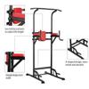 HYD-Parts Power Tower Heavy Duty Adjustable Dip Station Multi-Function Strength Training Workout Equipment for Home GymBlack&Red view 4