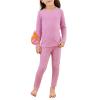 Girls Underwear Kids Thermal Underwears Toddler Winter Base Layer Long Johns Sets for Boys B Purple Medium (90) /2T-3T view 1