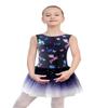 EQSJIU Gymnastics leotards for girls 7-8 ballet dance dress unicorn mermaid butterfly cosmos stars dark blue view 2