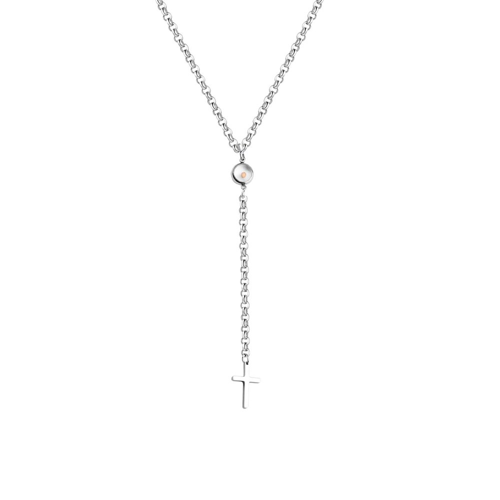 Belingry Dainty Cross Christian Gift Mustard Seed Cross Y Necklace Inspirational Jewelry