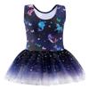 EQSJIU Fancy leotards for girls gymnastics with skirt size 9-10 years old unicorn mermaid sparkly sparkles view 3