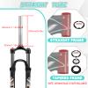 BUCKLOS 26/27.5/29 MTB Suspension Fork Travel 100mm, 28.6mm Straight Tube QR 9mm Crown Lockout Aluminum Alloy XC Mountain Bike Front Forks view 3