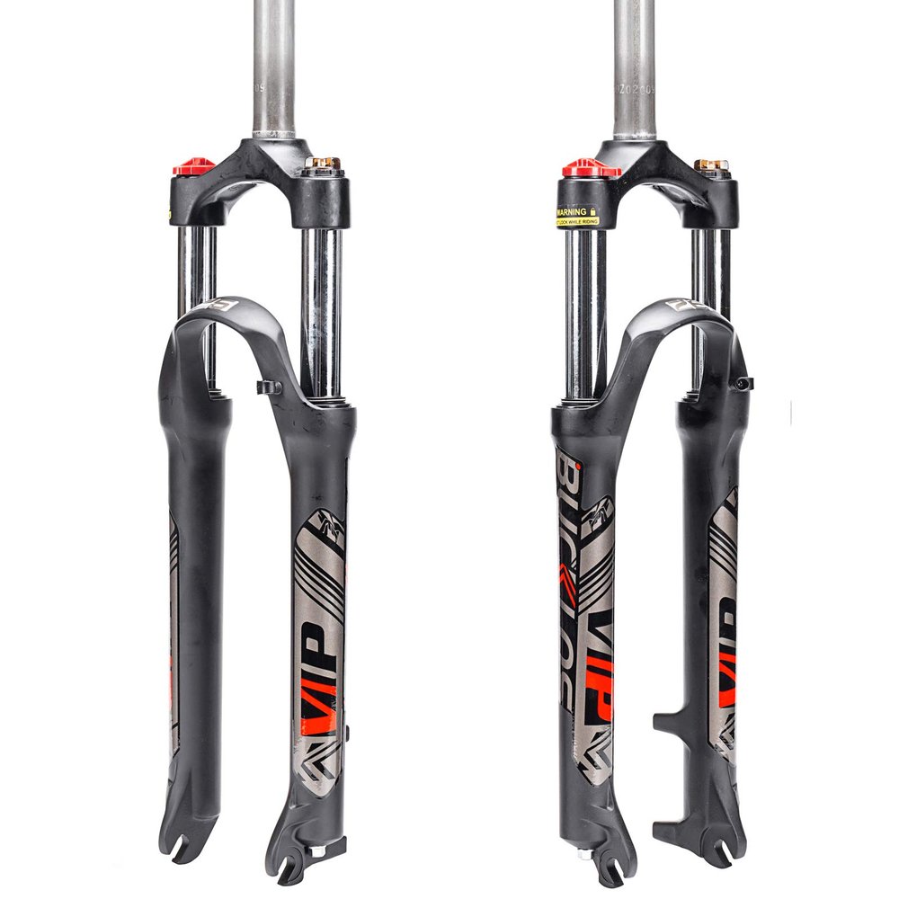 BUCKLOS 26/27.5/29 MTB Suspension Fork Travel 100mm, 28.6mm Straight Tube QR 9mm Crown Lockout Aluminum Alloy XC Mountain Bike Front Forks