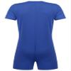 Alvivi Men's Short Sleeves Zipper Shirt Top Boxer Briefs Workout Gymnastics Leotard Bodysuit Blue(Crotch) Large view 2