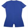Alvivi Men's Short Sleeves Zipper Shirt Top Boxer Briefs Workout Gymnastics Leotard Bodysuit Blue(Crotch) Large view 4