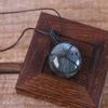 YGLINE Labradorite Healing Crystal Pendants,Natural Crystal Quartz Necklace 6 Faceted Chakra Crystal Wand Stone(Irregular-Labradorite 2) view 2