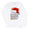 Tee Hunt Cookie Baking Crew Long Sleeve T-Shirt Santa's Hat Christmas Gingerbread Men White Small view 1