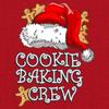 Tee Hunt Cookie Baking Crew Long Sleeve T-Shirt Santa's Hat Christmas Gingerbread Men White Small view 2