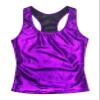 XUNZOO Women's Shiny Metallic Liquid Tank Top Sleeveless Racer Back Slim Fits Vest Camisole for Ladies Purple One Size view 1