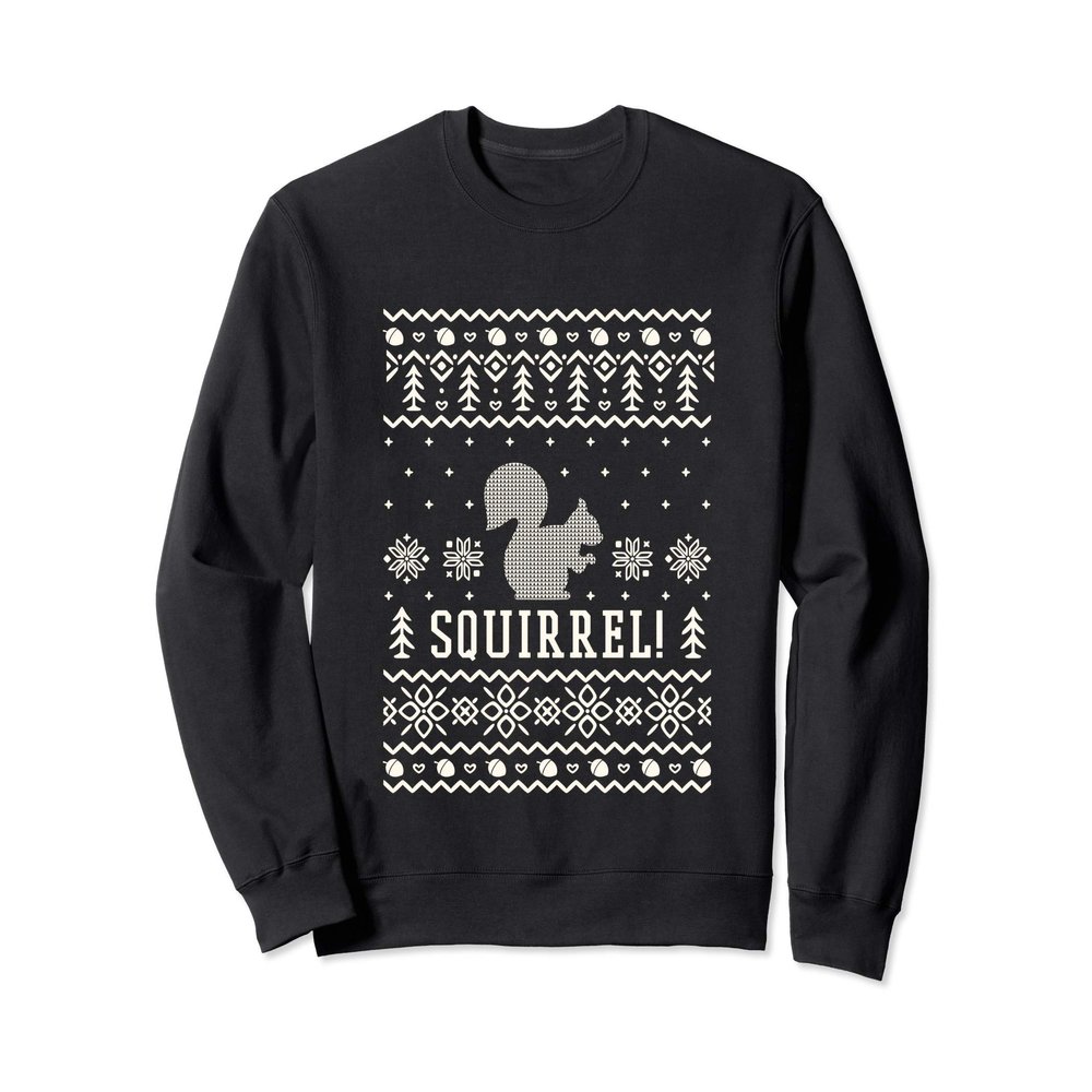 Funny Christmas sweater Squirrel classic Holiday Sweatshirt