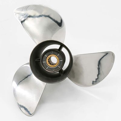 Flish Propeller OEM Upgrade Stainless Steel Outboard Propeller fit BRP,Johnson,EVINRUDE,OMC Stern Drive 40-140HP,13 Spline Tooth, RH (13 7/8 x 17)