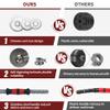 Adjustable Dumbbell Set Home Gym Cast Iron Barbell Sets with Carry Box 44lbs Office Bedroom Workout Dumbbells for Men and Women view 3