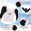 Geyoga 6 Pairs Winter Fingerless Gloves for Women Unisex Finger Gloves Warm Stretchy Knit Fingerless Glove 8.6 Inches(Black, White, Light Gray) view 4
