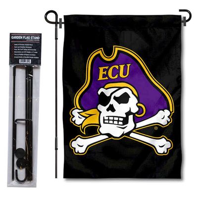 East Carolina Pirates Garden Flag with Pole Stand Holder