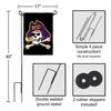 East Carolina Pirates Garden Flag with Pole Stand Holder view 3