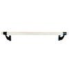 Athletic Bar Single Bar Fixed Height Wall Mount Ballet Barre System Traditional Wood, 3 FT, 1.5" Diameter (Black) view 4