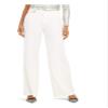 INC Womens High Rise Flare Wide Leg Pants White 6 view 1