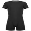 Alvivi Men's Short Sleeves Zipper Shirt Top Boxer Briefs Workout Gymnastics Leotard Bodysuit Black(Crotch) XX-Large view 1