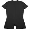 Alvivi Men's Short Sleeves Zipper Shirt Top Boxer Briefs Workout Gymnastics Leotard Bodysuit Black(Crotch) XX-Large view 4