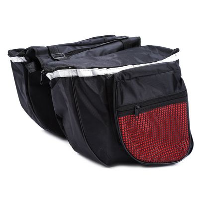 Yosoo Health Gear Saddle Rear, Rear Cargo, Rack, Rear, 25l 600d Double Bag with Reflect Strips for All Rear Rack Sizes Carrying or Storage