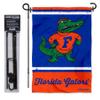 Florida Gators Vintage Retro Throwback Garden Flag with Stand Holder view 2
