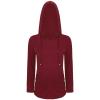 Yartina Maternity Hoodie Long Sleeve Shirts Casual V Neck Top Pregnancy Sweatshirt Tunics Red Small view 1