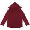 Yartina Maternity Hoodie Long Sleeve Shirts Casual V Neck Top Pregnancy Sweatshirt Tunics Red Small view 3