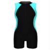 Alvivi Women's One Piece Front Zipper Swimsuits Boyleg Sports Diving Swimwear Romper Bodysuit Mint Green Large view 4